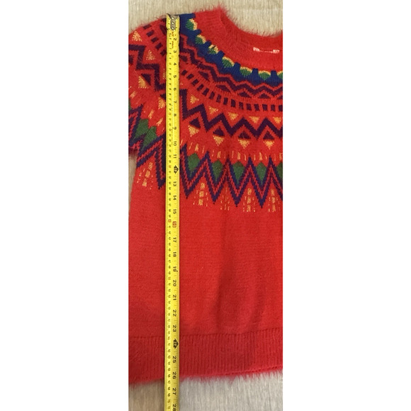 Womens Christmas Fair Isle Sweater Size M Fuzzy Cozy Ugly Holiday Party Festive - Picture 12 of 12
